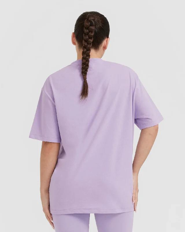 Classic Oversized Lightweight T-Shirt | Wisteria Purple