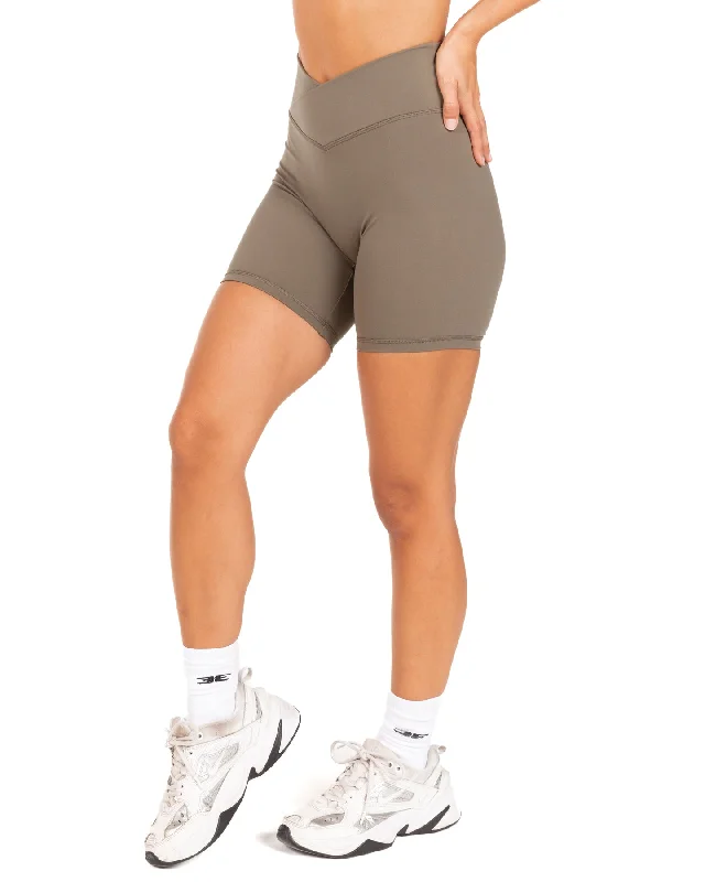 Cross Over Shorts - Dusty Khaki