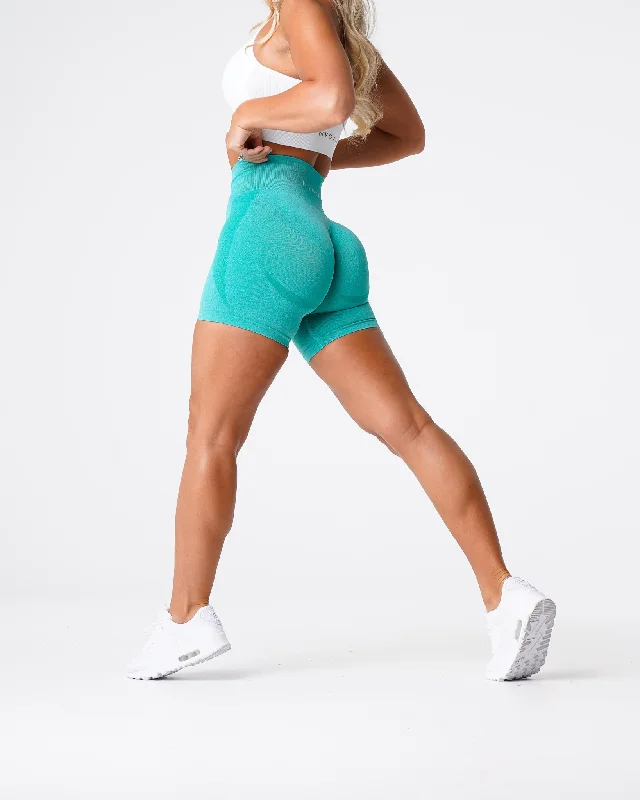 Turquoise Contour Seamless Shorts