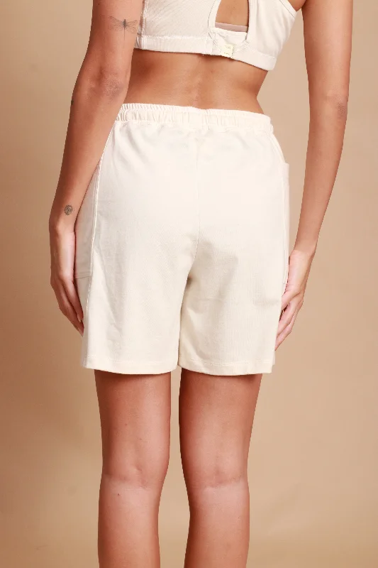 Women's Elasticized Lounge Shorts with Drawstring