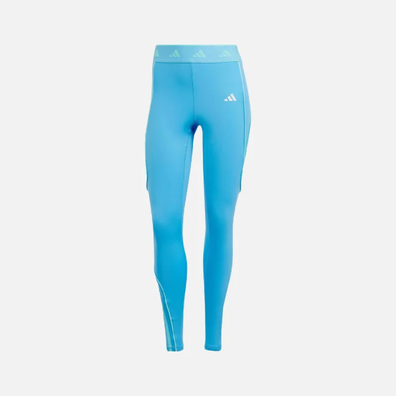 Adidas Hyperglam Color pop Full Length Women's Training Tight -Semi Blue Burst/Flash Aqua