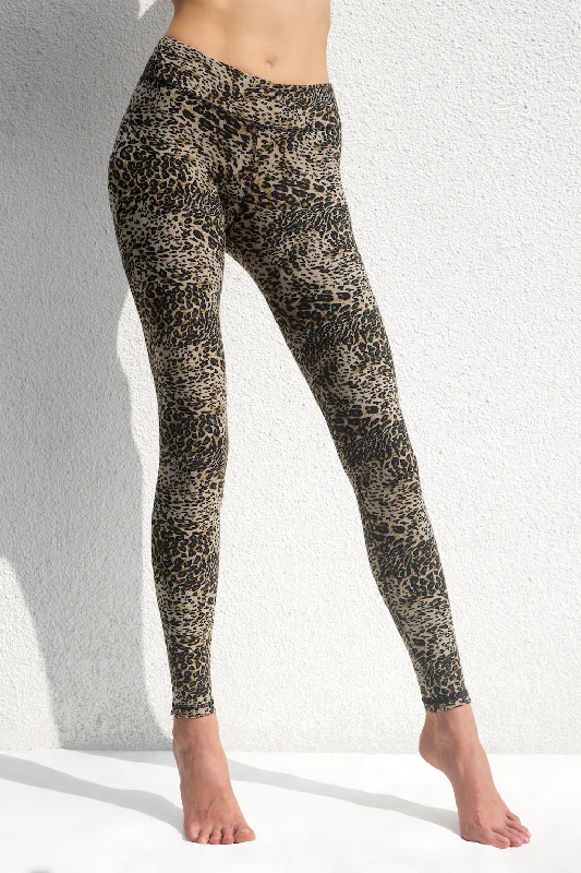 Leggings Leopard Cream