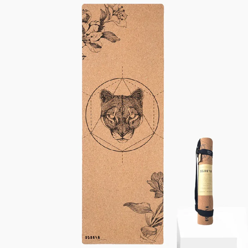 Mountain Lion Cork Yoga Mat | 3.5MM OR 4.5MM