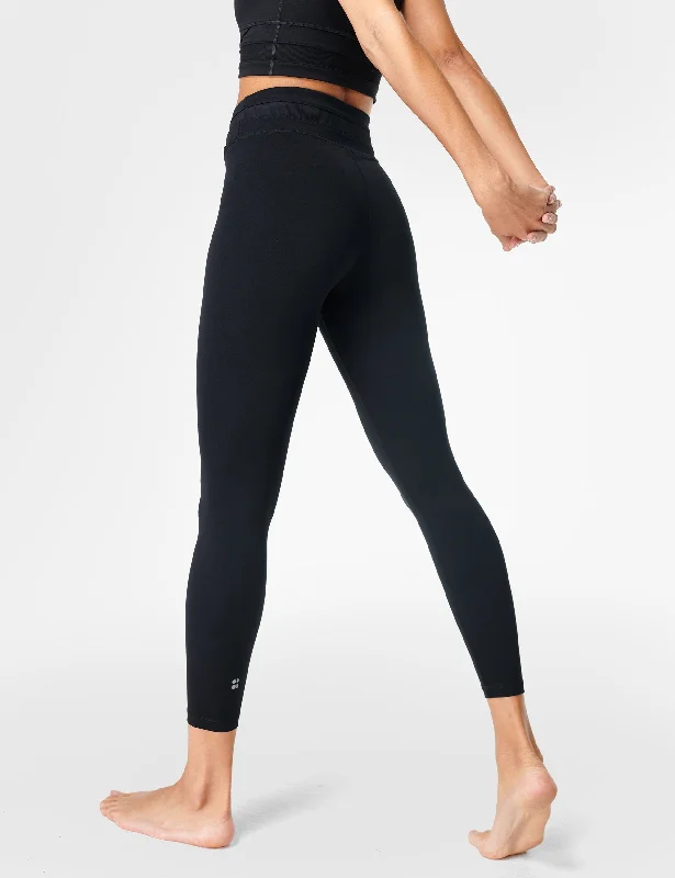 All Day Wrap Waist 7/8 Leggings - Black