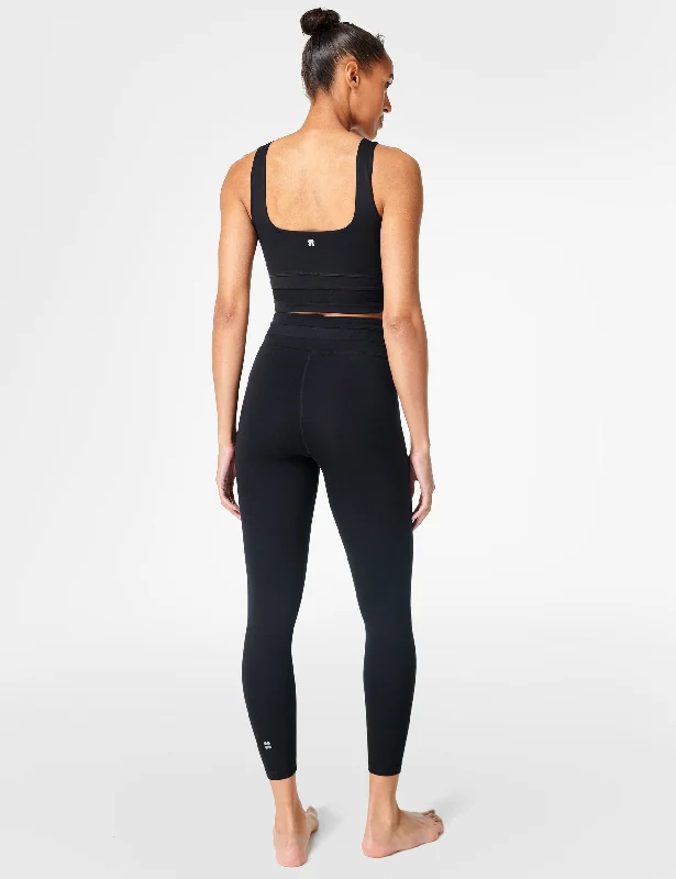 All Day Wrap Waist 7/8 Leggings - Black