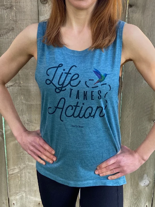 Life Takes Action Hummingbird Boyfriend Tee