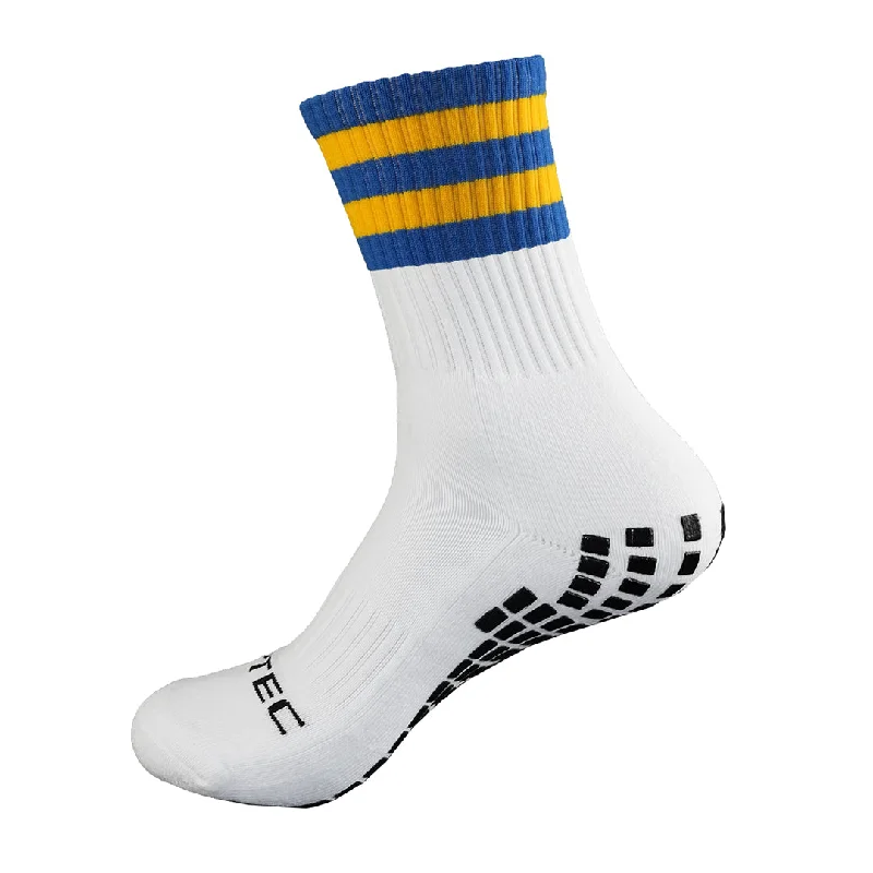 Blue and Gold Grip Socks