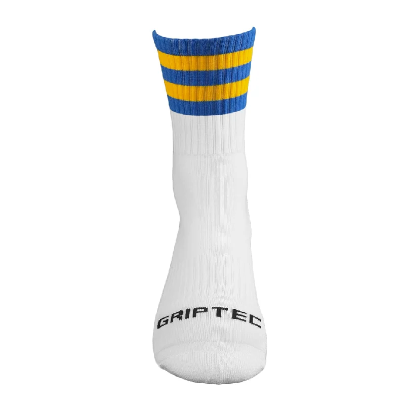 Blue and Gold Grip Socks