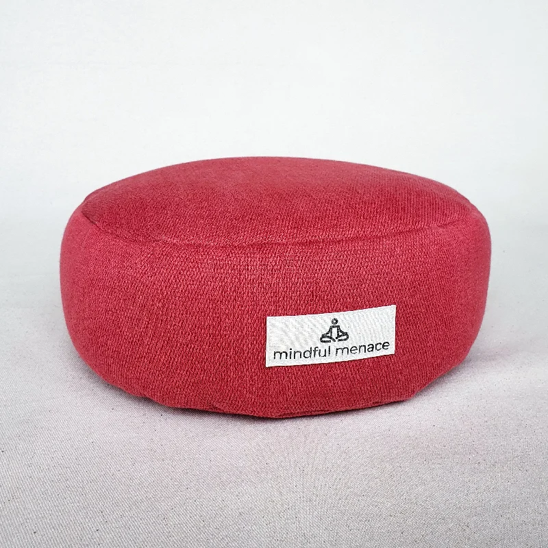 Organic Buckwheat Meditation Cushion - Berry Pink