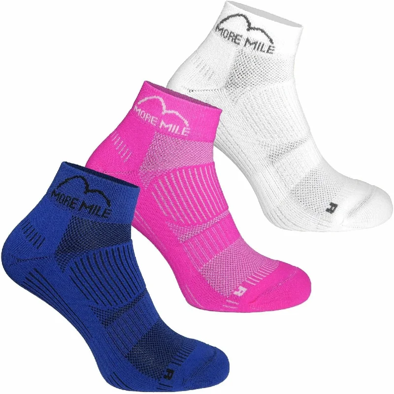 More Mile London 2.0 (3 Pack) Eco Friendly Running Socks - Multi