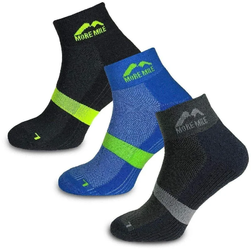 More Mile Preventer Double Layer (3 Pack) Running Socks - Multi