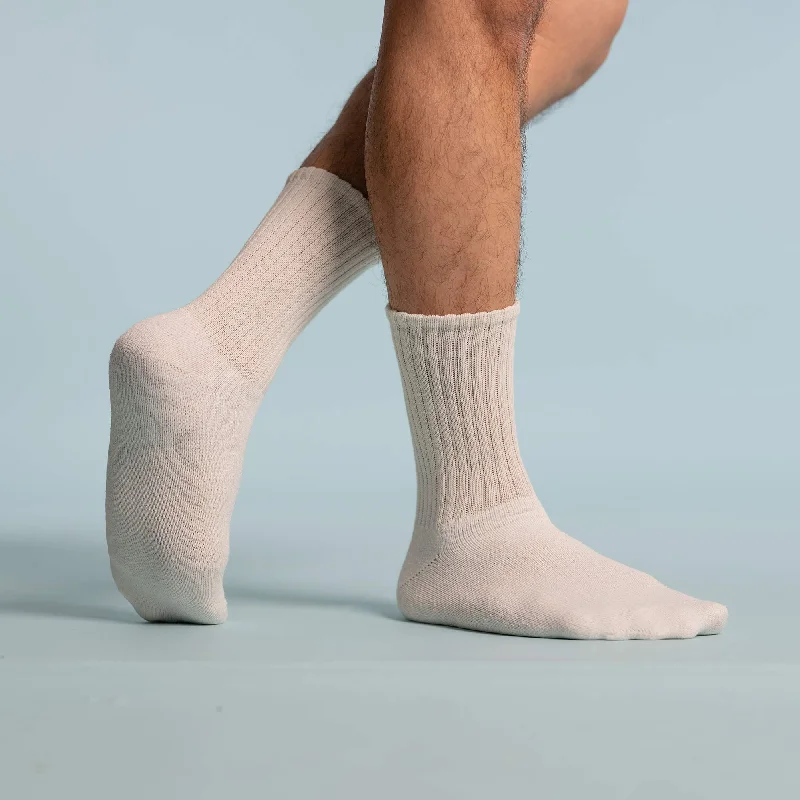 BAYSWATER 3-Pack Organic Cotton Crew Socks (Grown & Made in USA)