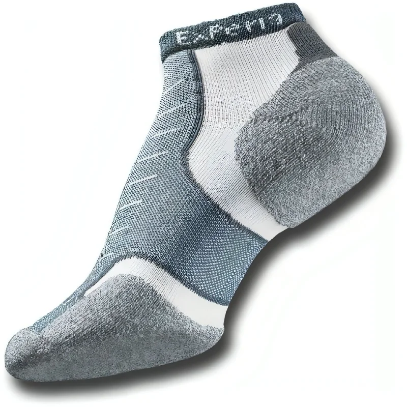 Thorlos Experia Ultra Light Micro Mini Crew Running Socks - Grey