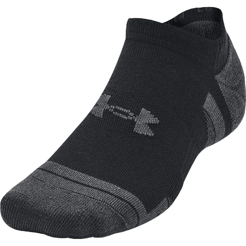 Under Armour Performance Tech (3 Pack) No Show Socks - Black