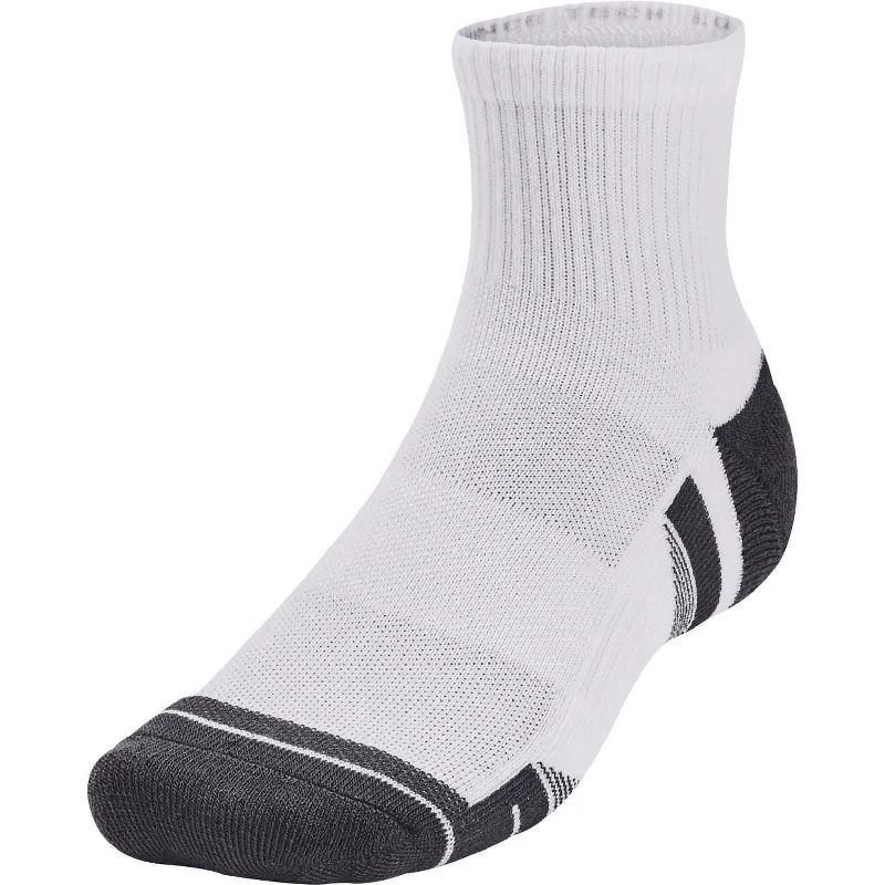 Under Armour Performance Tech (3 Pack) Quarter Socks - White