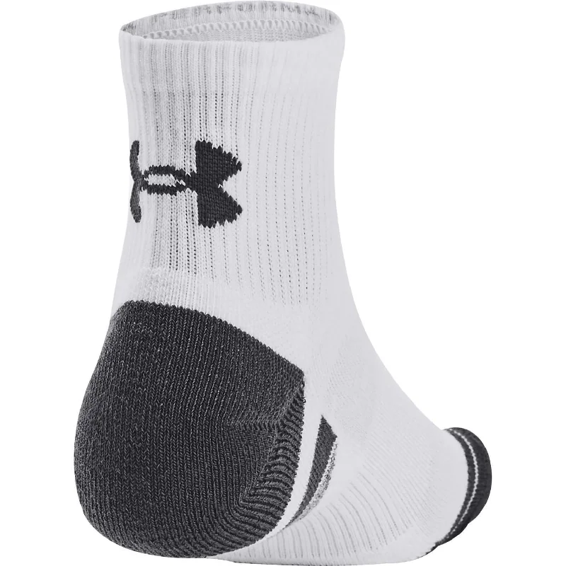 Under Armour Performance Tech (3 Pack) Quarter Socks - White