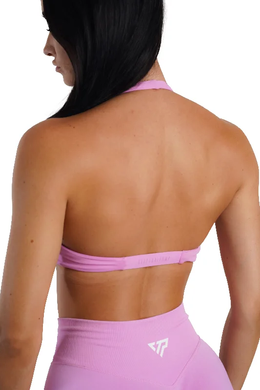 Twist Halter Bra - Bubblegum Pink