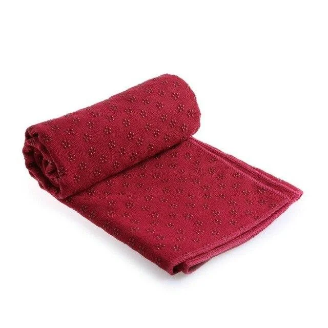 Dark red yoga bum towel