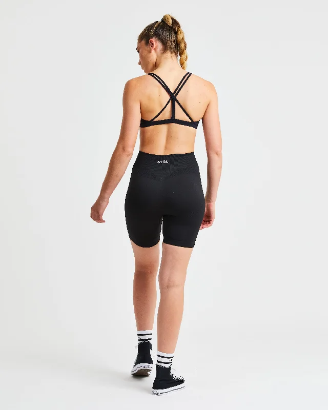 Essential Strappy Sports Bra - Black