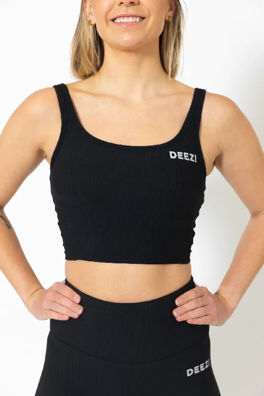 Goddess Crop Black