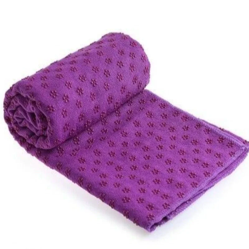 Grip dot Yoga towel purple