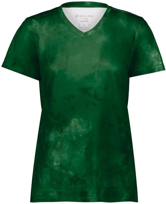 Dark Green Cloud Print / S