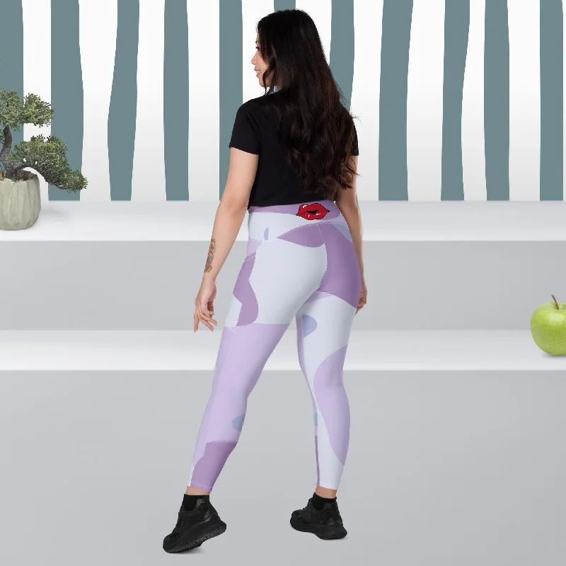 5-Leggins de cintura cruzada con bolsillos