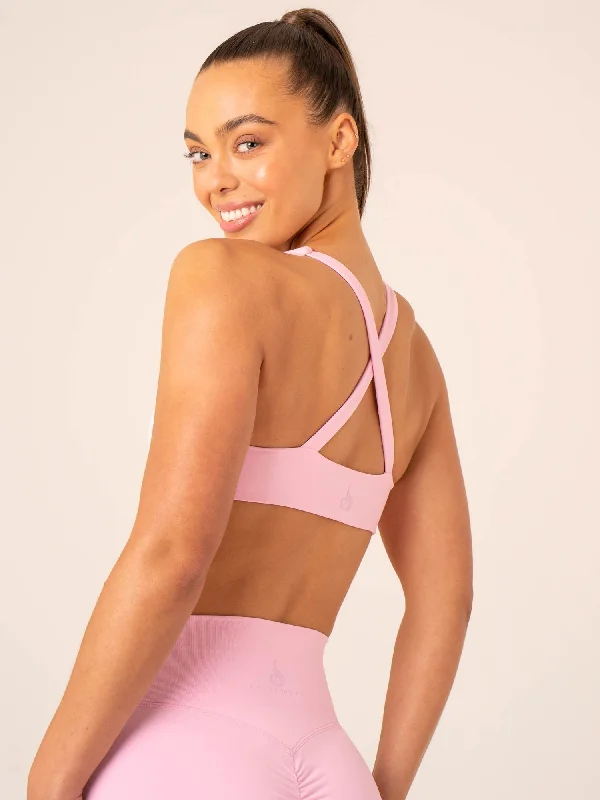 Momentum Twist Sports Bra - Candy Pink