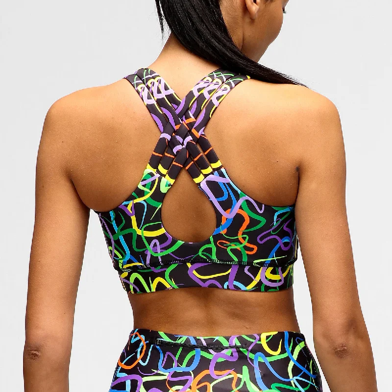 Neon Noodles Cross Back Bra