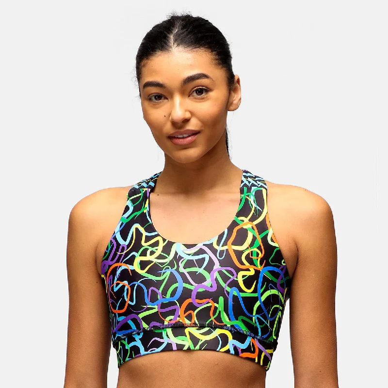 Neon Noodles Cross Back Bra