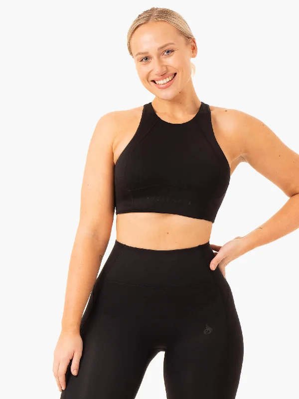 NKD Frame Long Line Sports Bra - Black