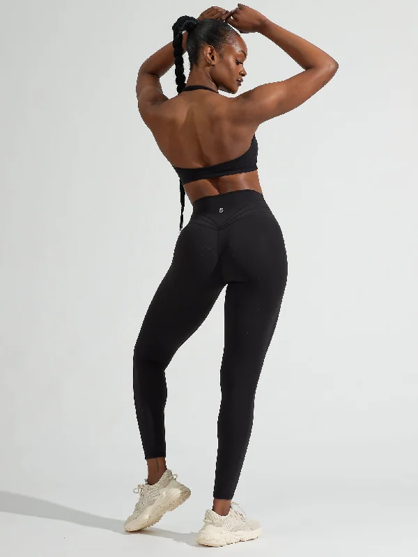 Revolution Halter Sports Bra - Onyx Black