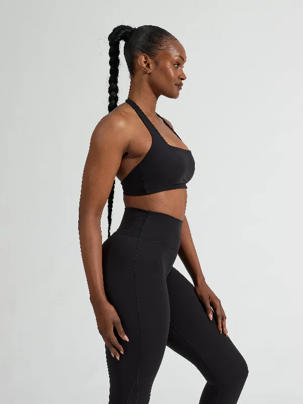 Revolution Halter Sports Bra - Onyx Black