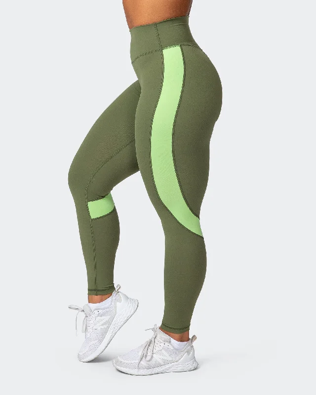 SUNLIGHT SIGNATURE SCRUNCH ANKLE LENGTH LEGGINGS Green Ivy