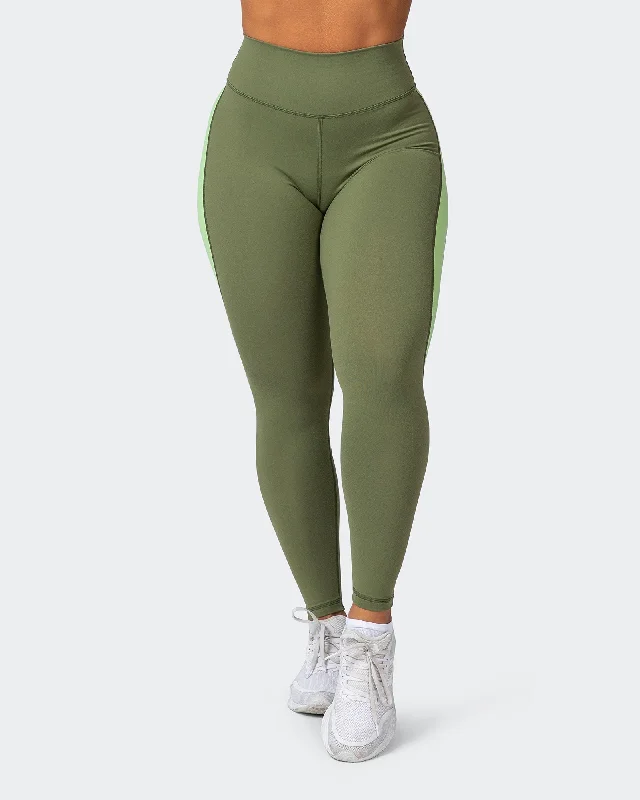 SUNLIGHT SIGNATURE SCRUNCH ANKLE LENGTH LEGGINGS Green Ivy