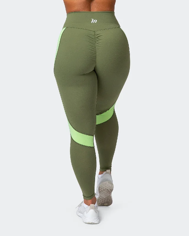 SUNLIGHT SIGNATURE SCRUNCH ANKLE LENGTH LEGGINGS Green Ivy