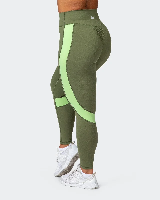 SUNLIGHT SIGNATURE SCRUNCH ANKLE LENGTH LEGGINGS Green Ivy