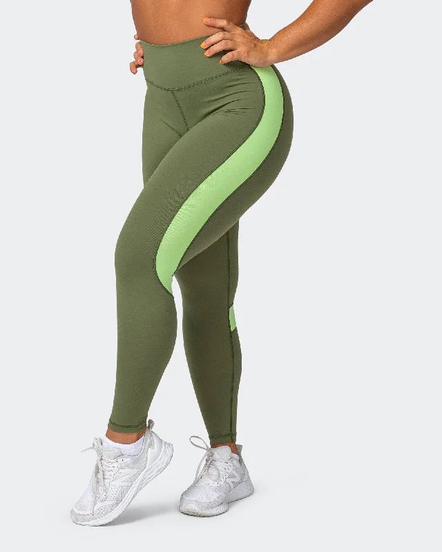 SUNLIGHT SIGNATURE SCRUNCH ANKLE LENGTH LEGGINGS Green Ivy