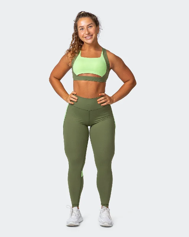 SUNLIGHT SIGNATURE SCRUNCH ANKLE LENGTH LEGGINGS Green Ivy