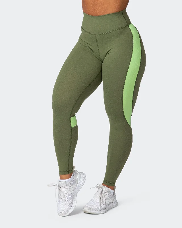 SUNLIGHT SIGNATURE SCRUNCH ANKLE LENGTH LEGGINGS Green Ivy