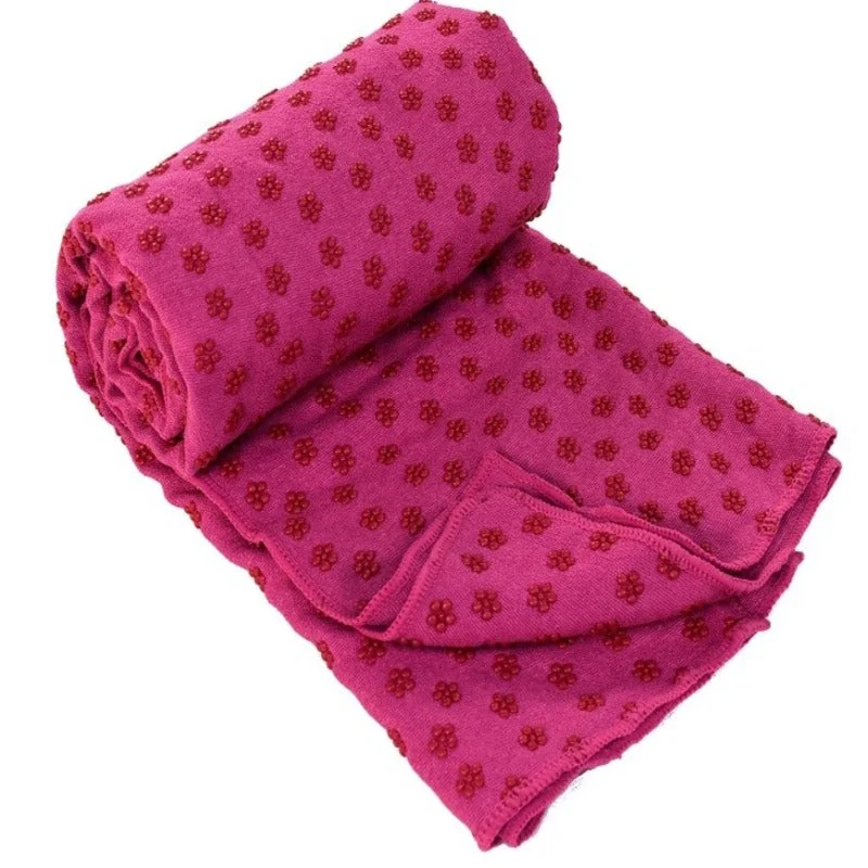 Yoga sticky towel dark pink